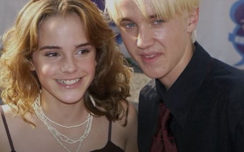 Lucy Watson sister Emma Watson with her former co-star Tom Felton.